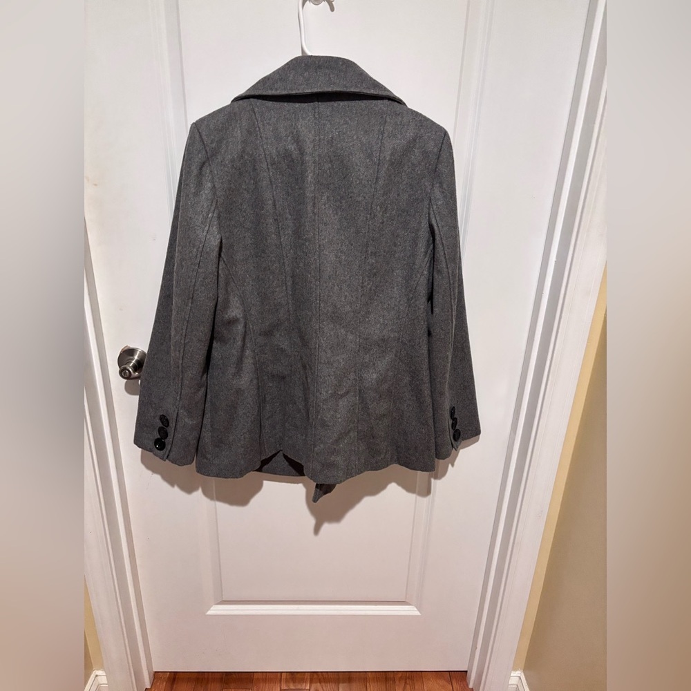 Collection B Gray Wool Pea Coat - Picture 2 of 6